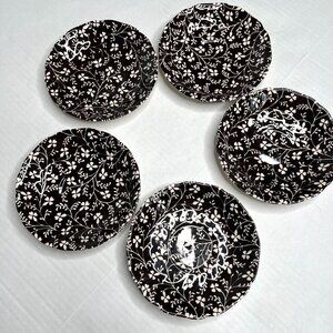 5 Laura Ashley Susanna  Johnson Bros. Floral Saucer Teacup Plates 5.50" Vintage